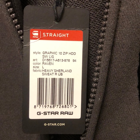 Men’s G-Star Raw Full Zip Hoodie - Picture 2 of 10